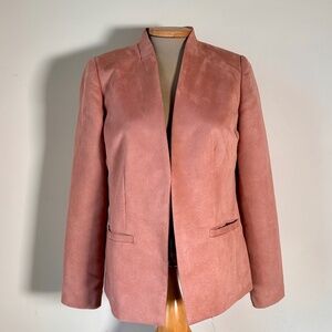 Chico's Faux Suede Blazer Golden Brown Size 0